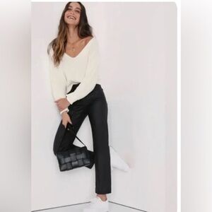 We The Free Coated The Pacifica High Rise Slim Straight Pants NWOT Size 31